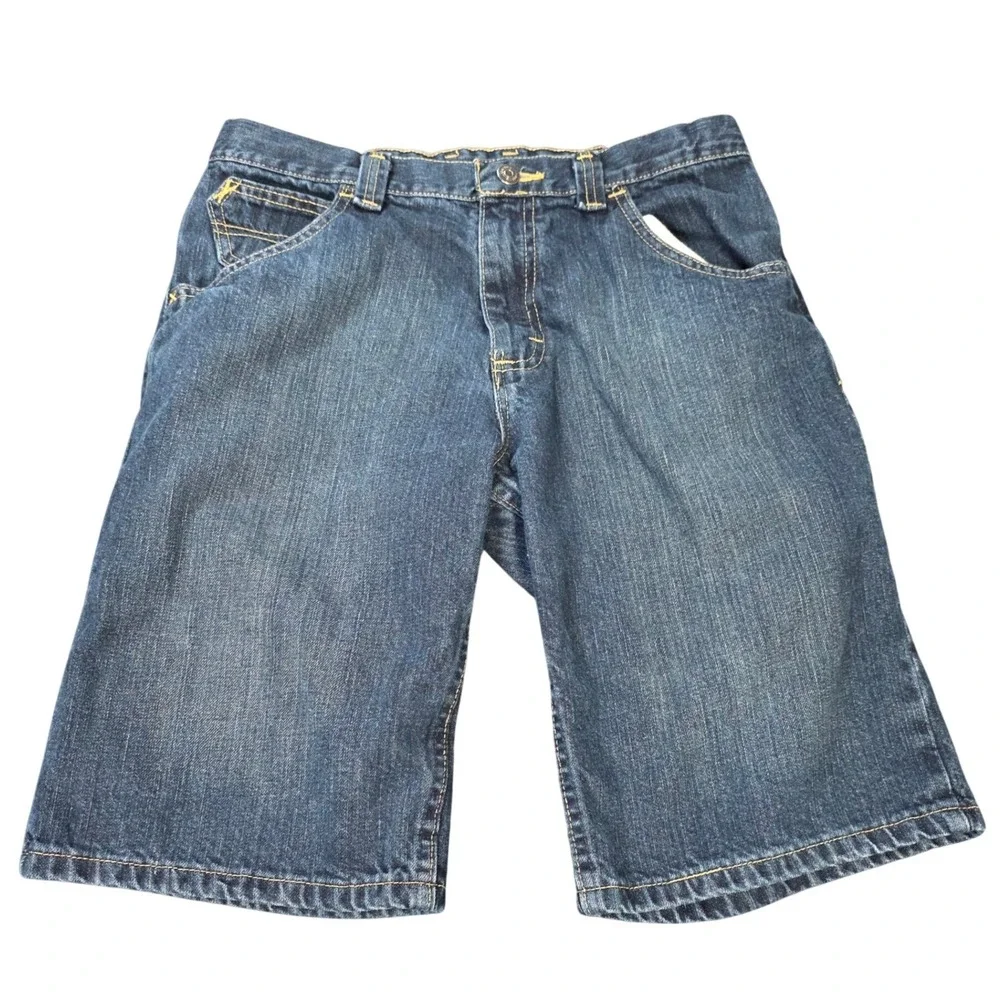 Wrangler Denim Carpenter Shorts Women's Sixe 18 Regular Blue Utility Mid Rise